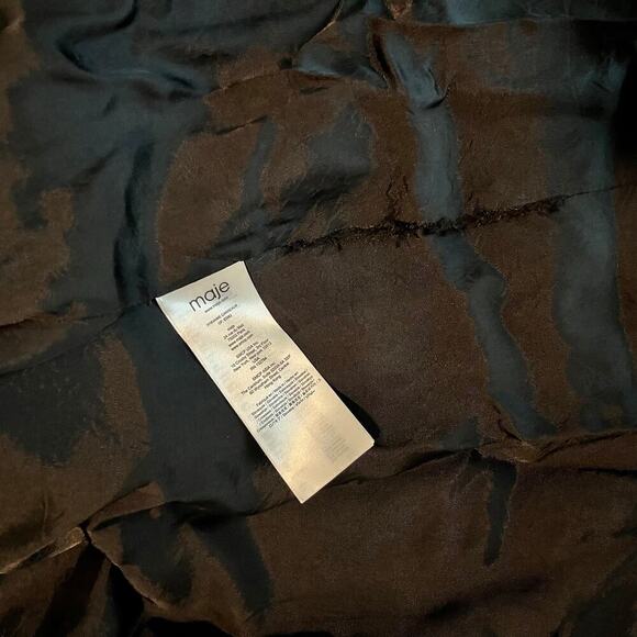 Maje Vaime Plaid Long Length Blazer Gray Black 38 EUR Medium Check Suit Jacket - Picture 9 of 11